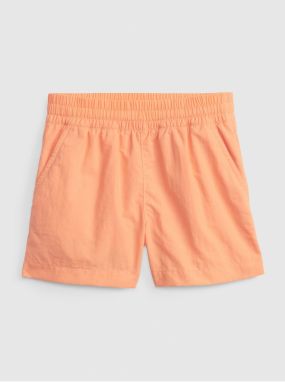 Oranžové dievčenské šortky pružným pásom GAP