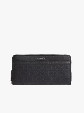 Čierna dámska vzorovaná peňaženka Calvin Klein