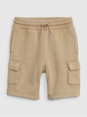 Béžové chlapčenské teplákové šortky s vreckami GAP