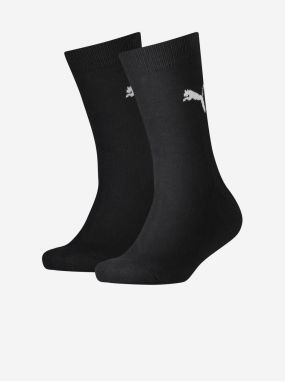 Sada dvoch párov detských ponožiek v čiernej farbe Puma