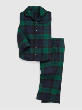 Modro-zelené chlapčenské kockované pyžamo GAP