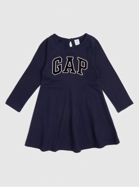 Čierne dievčenské šaty s logom GAP
