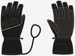 Čierne unisex lyžiarske rukavice Kilpi CEDRIQ