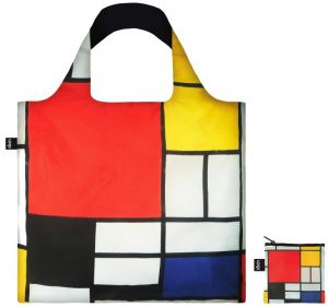 Loqi PIET MONDRIAN Composition with Red, Yellow, Blue and Black Recycled Bag