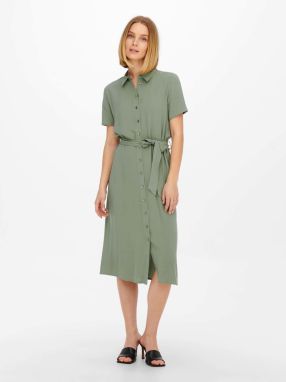 Zelené košeľové šaty so zaväzovaním Jacqueline de Yong Elly