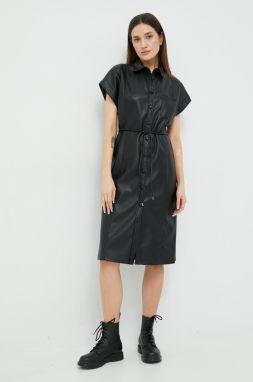 Šaty Sisley čierna farba, mini, rovný strih