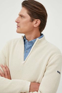 Bavlnený sveter Pepe Jeans Dean béžová farba, s polorolákom