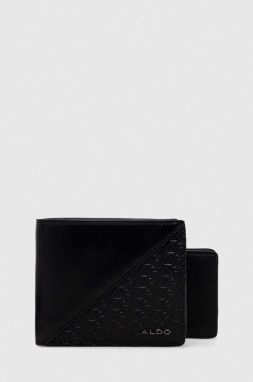 Peňaženka a puzdro na karty Aldo GLERRADE pánska, čierna farba, GLERRADE.006