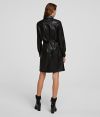Šaty Karl Lagerfeld Faux Leather Shirt Dress galéria