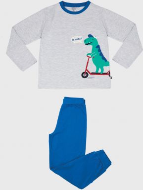 Chlapčenské pyžamo Dino sivé