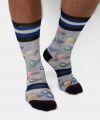Šedé pánske vzorované ponožky XPOOOS galéria
