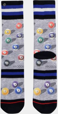 Šedé pánske vzorované ponožky XPOOOS