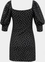 Čierne bodkované šaty Miss Selfridge Petites galéria