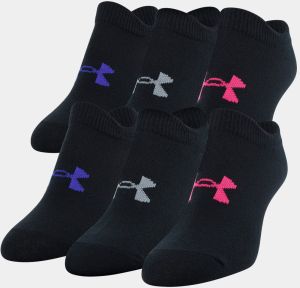 Sada šesti Čierných holčičích ponožek Essential Under Armour