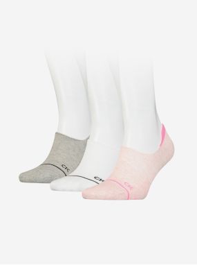 Ponožky pre ženy Calvin Klein - svetloružová, biela, svetlosivá