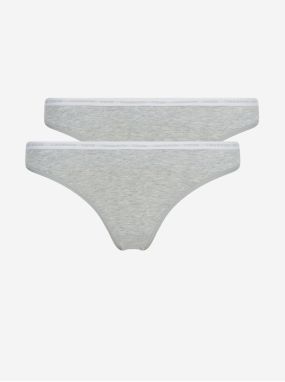 Sada dvoch šedých nohavičiek Calvin Klein Underwear