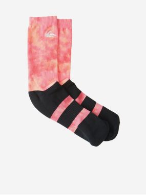 Sada dvoch párov ponožiek v čierno-ružovej a bielej farbe Quiksilver