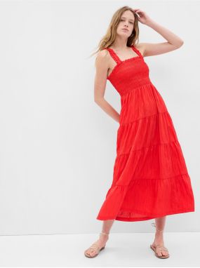 Červené dámske maxi šaty GAP