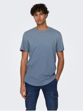 Modré pánske basic tričko ONLY & SONS Matt Longy