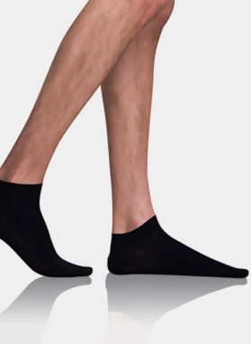 Čierne pánske ponožky Bellinda BAMBUS AIR IN-SHOE SOCKS