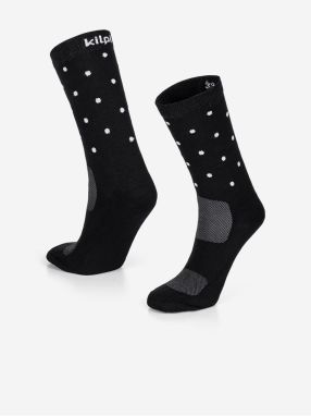 Čierne unisex bodkované ponožky Kilpi DOTS