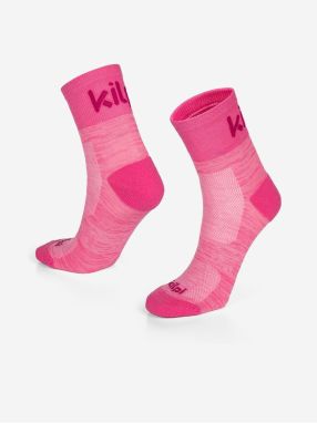 Ružové unisex športové ponožky Kilpi SPEED