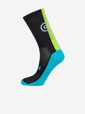 Čierno-tyrkysové unisex športové ponožky Kilpi BORENY