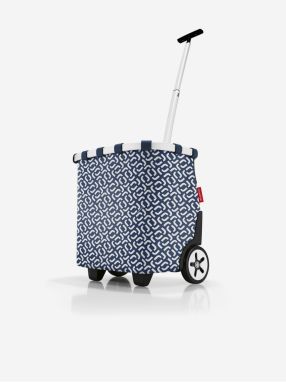 Modrý vzorovaný nákupný vozík na kolieskach Reisenthel Carrycruiser