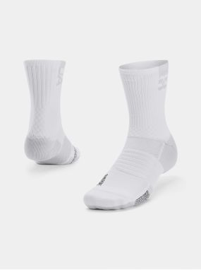 Biele športové ponožky Under Armour UA AD Playmaker 1pk Mid