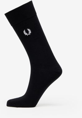 FRED PERRY Classic Laurel Wreath Sock Black/ Snow White