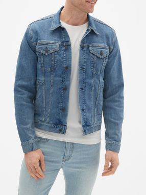 GAP modré džínsová pánska bunda Flex Denim Icon
