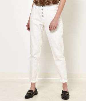 CAMAIEU biele straight fit džínsy