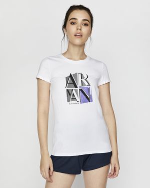 Armani Exchange biele dámske tričko