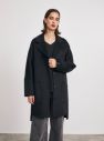 Čierny dámsky kabát s prímesou vlny METROOPOLIS Kandis galéria