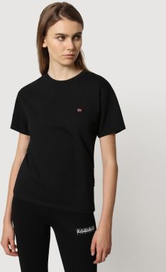 Čierne dámske tričko s výšivkou NAPAPIJRI Salis SS W 2