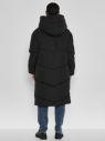 Čierny dámsky dlhý prešívaný oversize kabát s kapucňou Noisy May Tally galéria