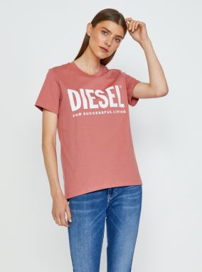 Tričká s krátkym rukávom pre ženy Diesel - ružová