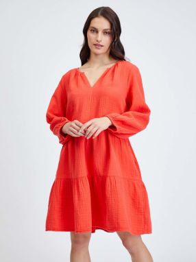 Červené dámske šaty Ruffle Mini šaty
