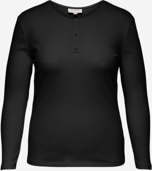 Čierne basic tričko s dlhým rukávom ONLY CARMAKOMA Adda