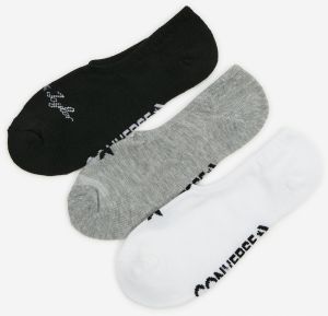 Sada troch párov dámskych ponožiek v bielej, šedej a čiernej farbe Converse