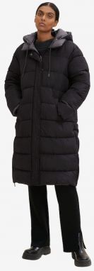 Čierny dámsky zimný prešívaný obojstranný kabát Tom Tailor