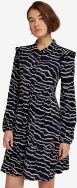 Tmavomodré dámske košeľové šaty Tom Tailor Denim