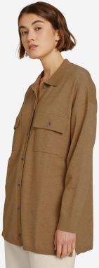 Hnedá dámska košeľová ľahká bunda Tom Tailor Denim