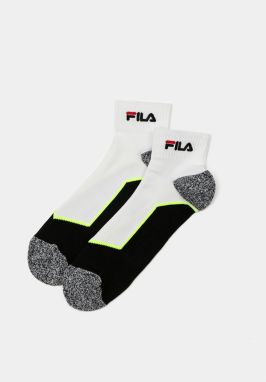 Sada dvoch párov bielych dámskych ponožiek FILA