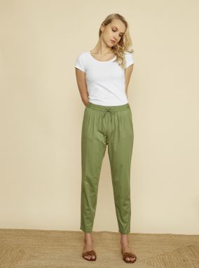 Zelené dámske skrátené nohavice ZOOT Baseline Edita