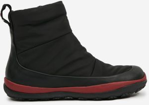 Čierne dámske členkové kožené zimné topánky Camper