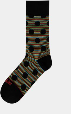 Čierne vzorované ponožky Fusakle Chameleon