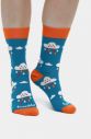 Modré dámske vzorované ponožky Fusakle Mrakoty galéria