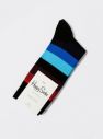 Červeno-čierno-modré unisex pásikavé ponožky Happy Socks Stripe galéria