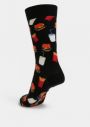 Čierne vzorované unisex ponožky Happy Socks Hamburger galéria